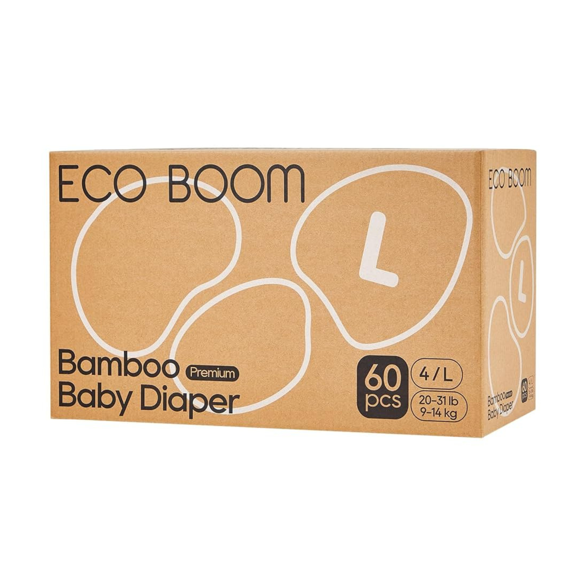 Pañales de Bambú Eco Boom Caja L Amazon 60 U