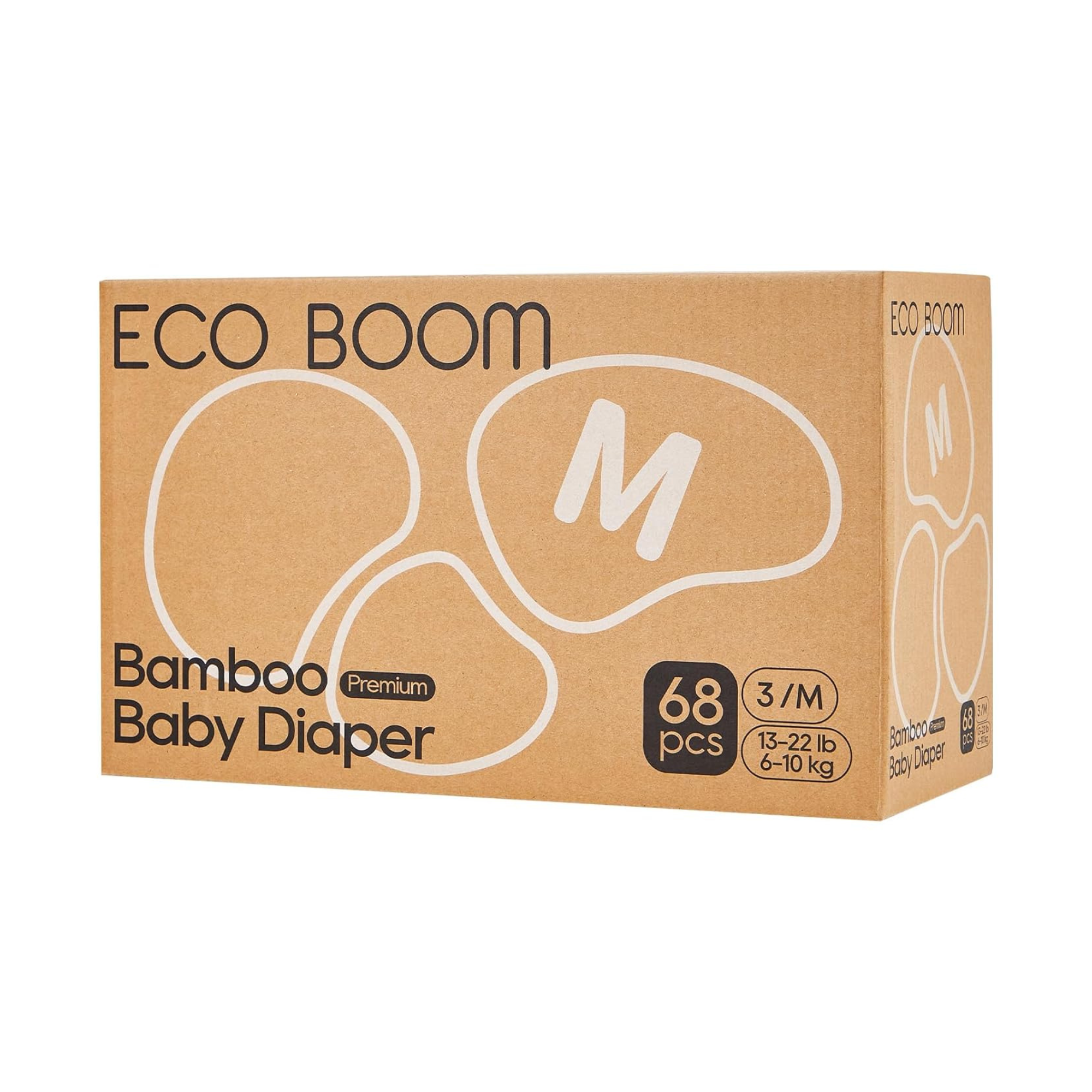 Pañales de Bambú Eco Boom Caja M (Amazon) 68 Unidades