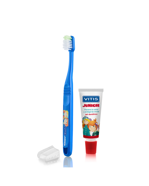 Cepillo Dental Infantil Vitis Junior + Gel Dentífrico 15ml
