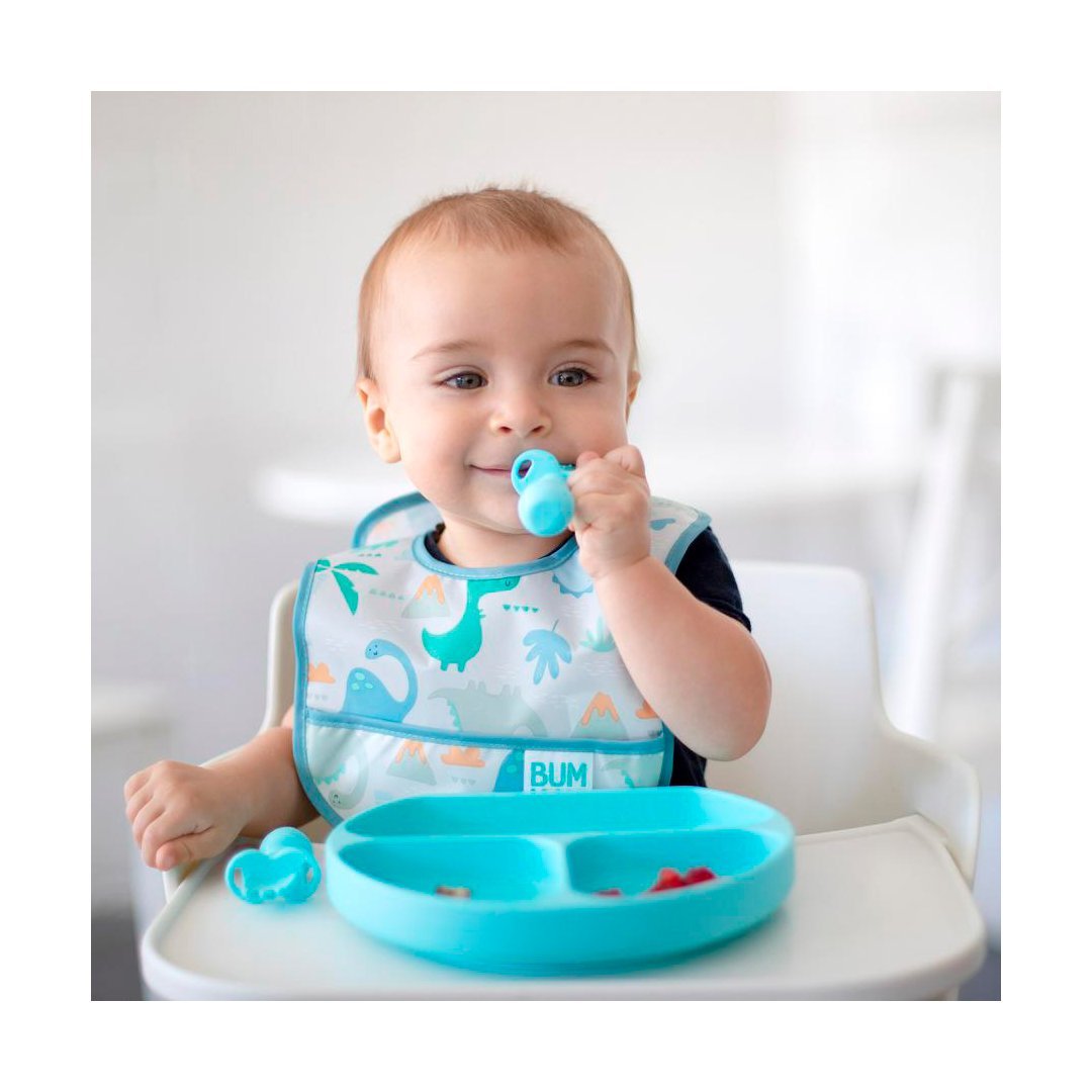 PLATO CON AGARRE + TAPA  BUMKINS