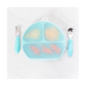 PLATO CON AGARRE + TAPA  BUMKINS