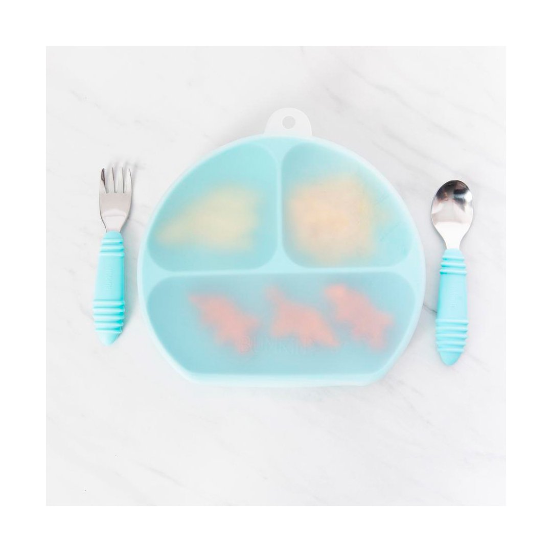 PLATO CON AGARRE + TAPA  BUMKINS