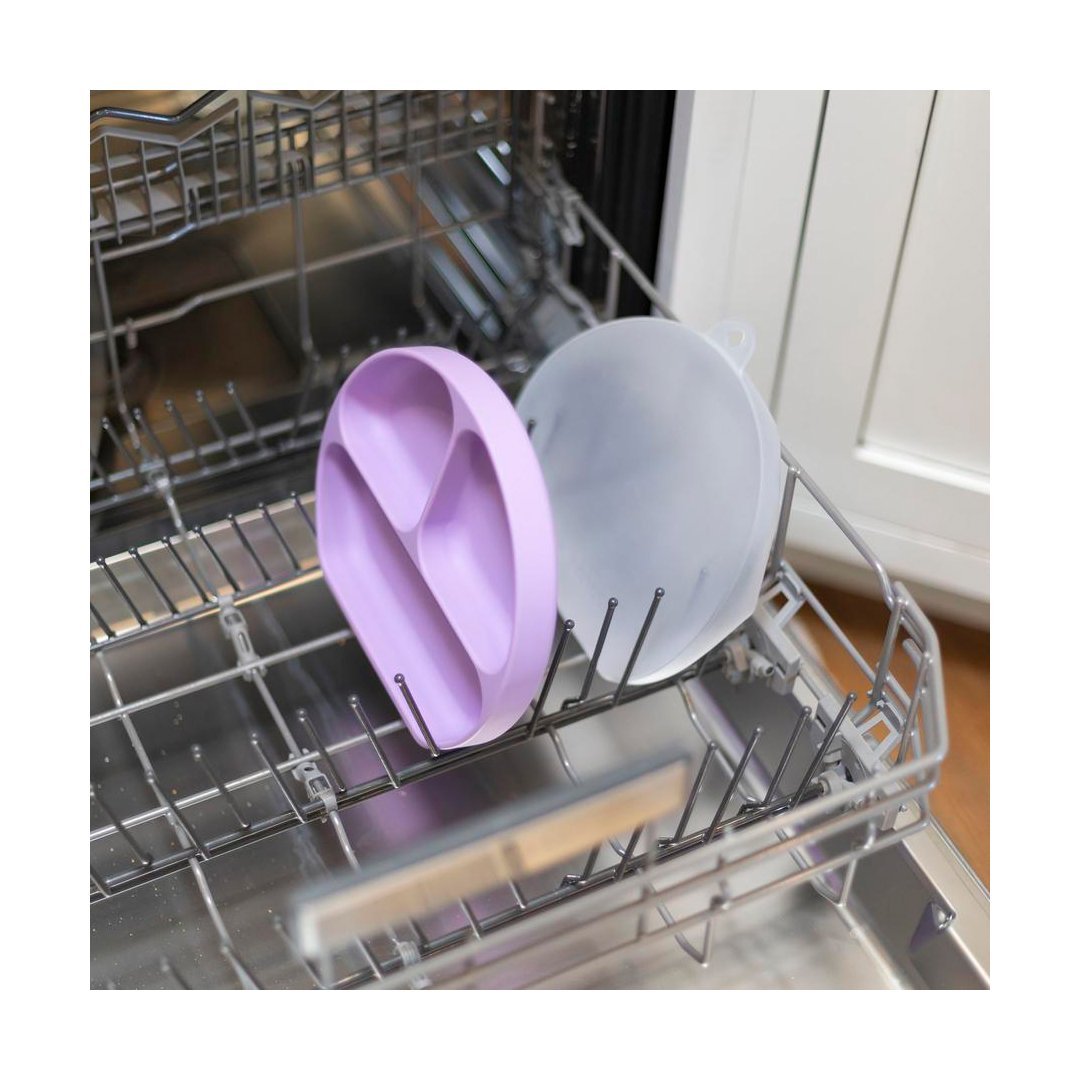 PLATO CON AGARRE + TAPA  BUMKINS