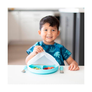 PLATO CON AGARRE + TAPA  BUMKINS