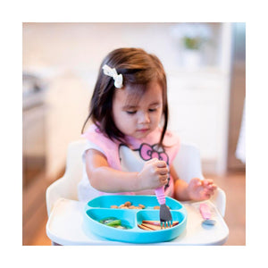 PLATO CON AGARRE + TAPA  BUMKINS