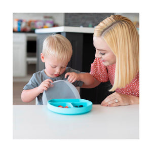 PLATO CON AGARRE + TAPA  BUMKINS