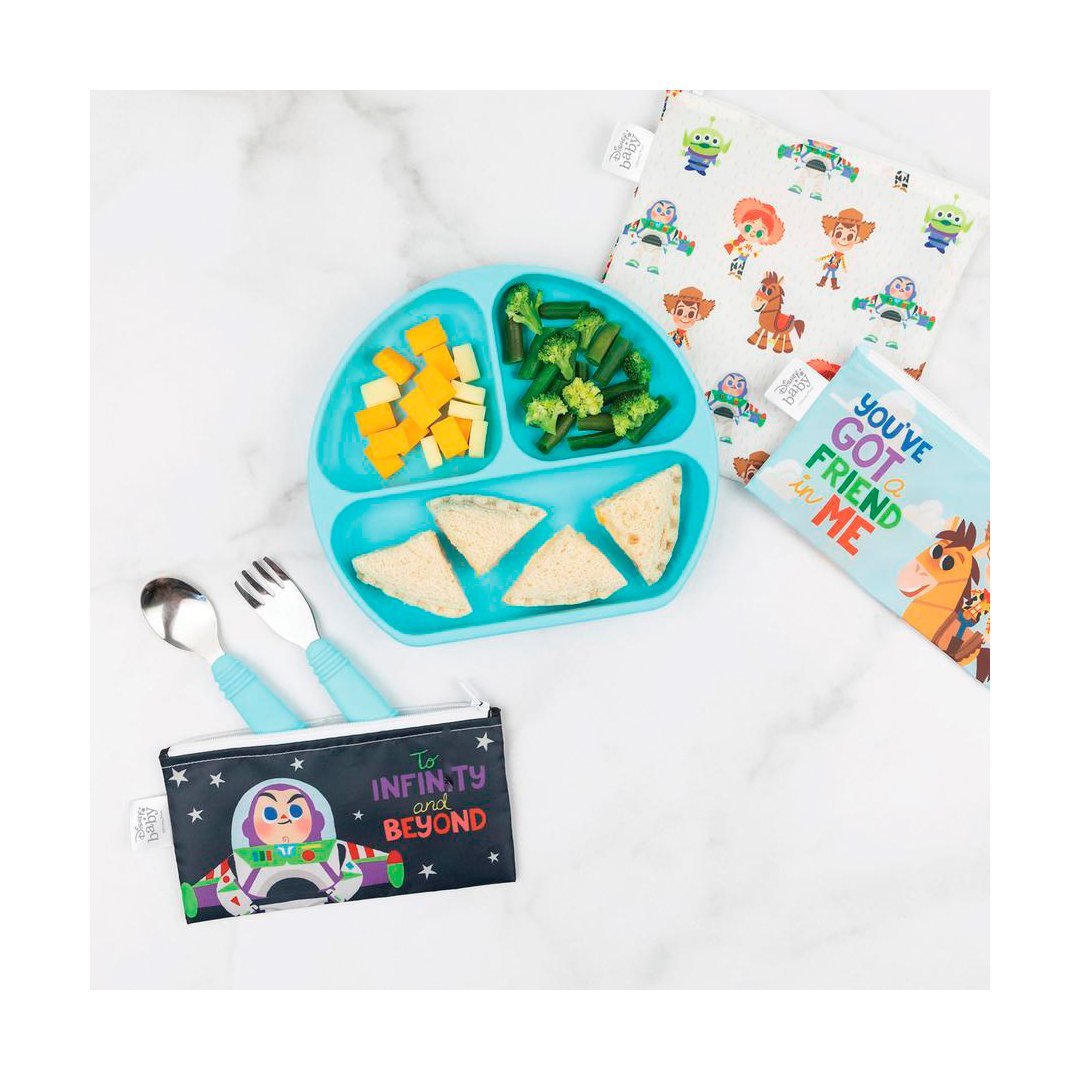 PLATO CON AGARRE + TAPA  BUMKINS