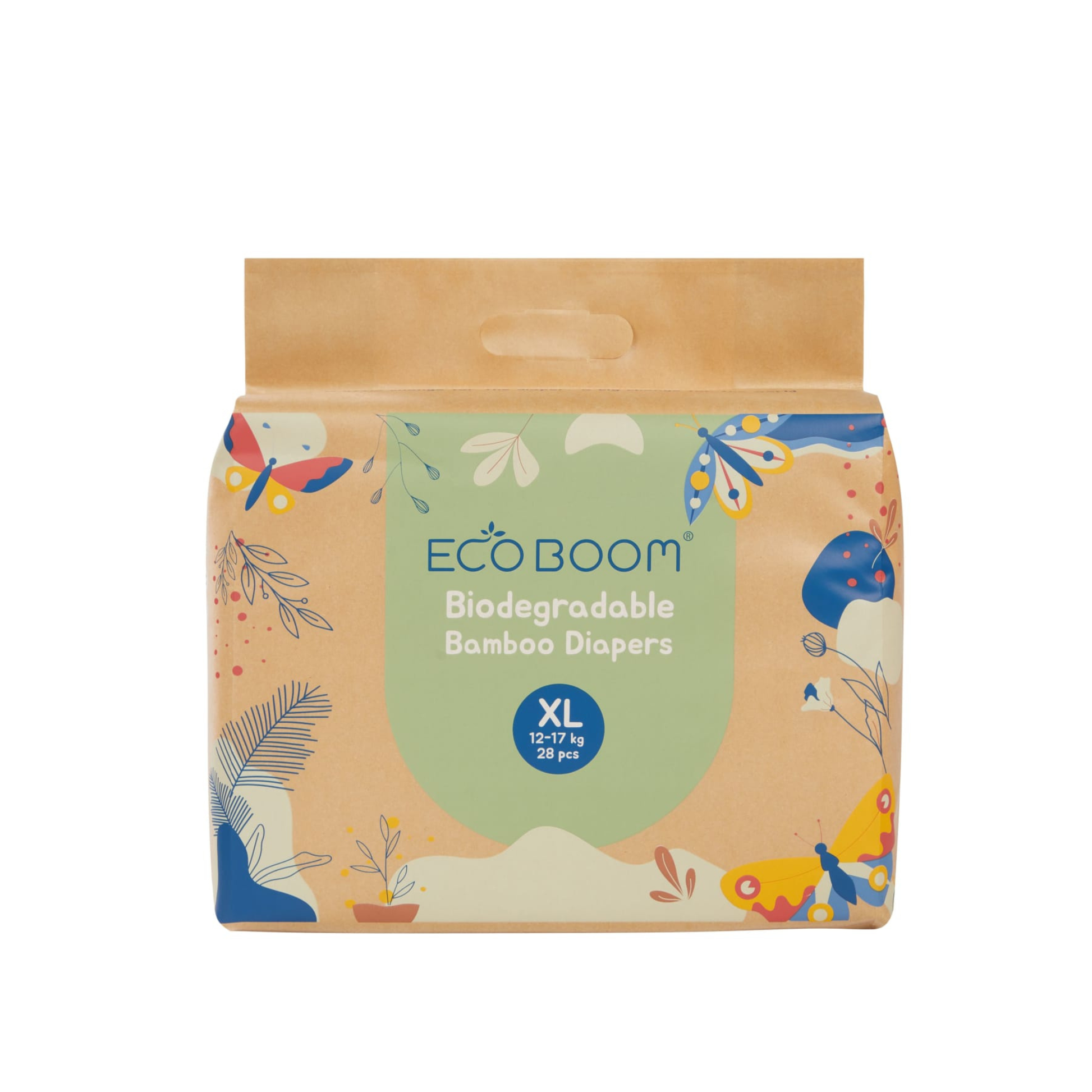 Pañales de Bambú Eco Boom Joy Talla XL 12-17 KG 28 U