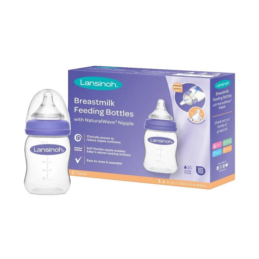 Mamadera Lansinoh NaturalWave 160 ml Pack x3