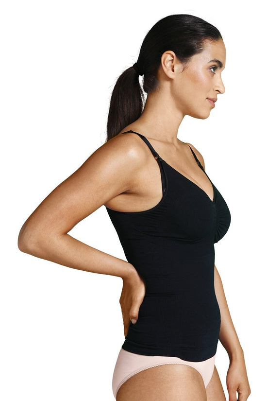 Top Reductor sin Costuras de Lactancia Negro Carriwell