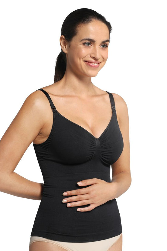 Top Reductor sin Costuras de Lactancia Negro Carriwell