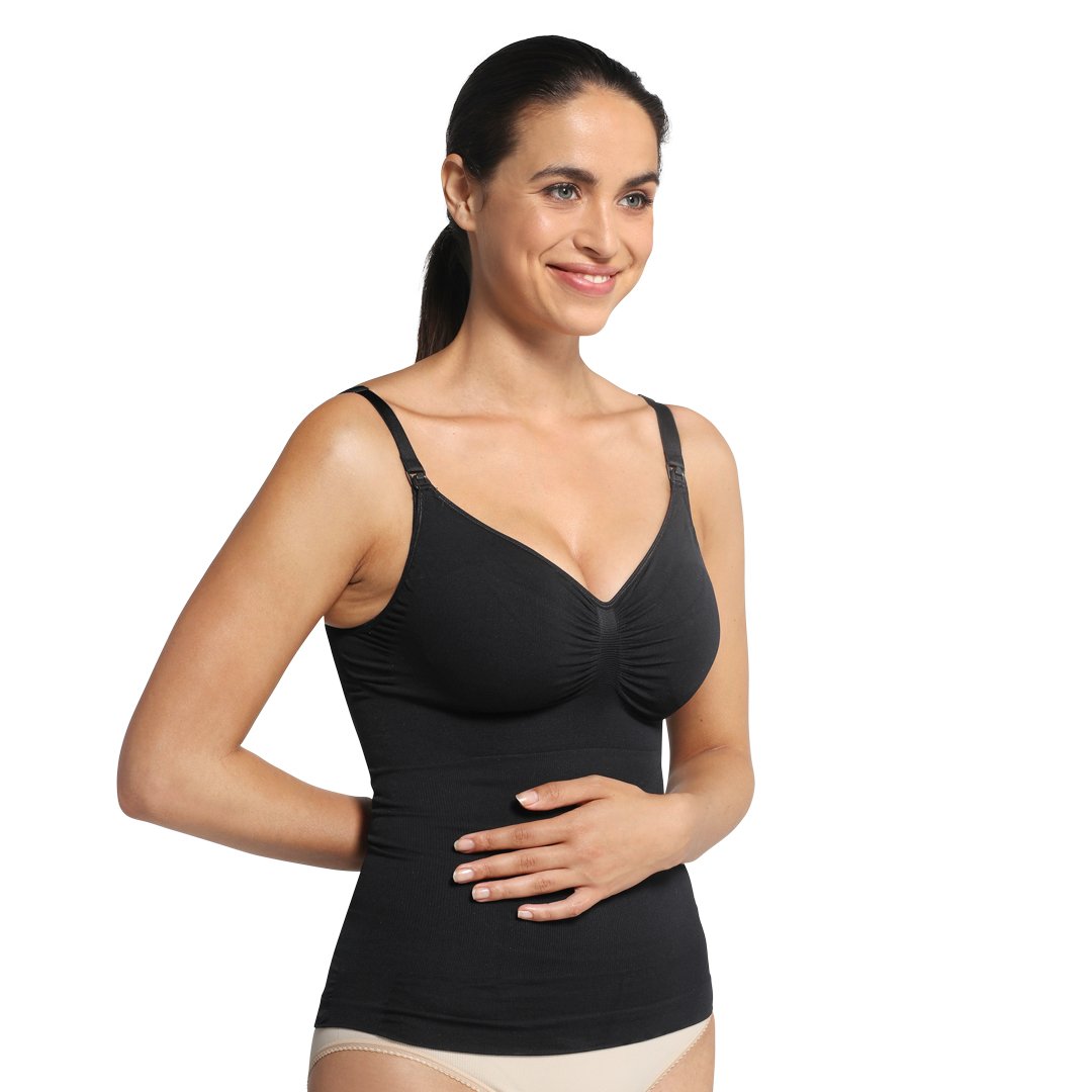 Top Reductor sin Costuras de Lactancia Negro Carriwell