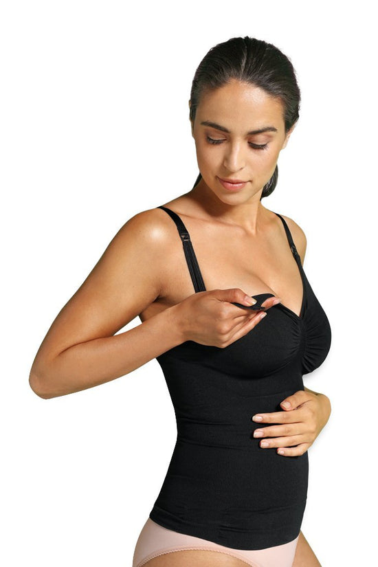 Top Reductor sin Costuras de Lactancia Negro Carriwell