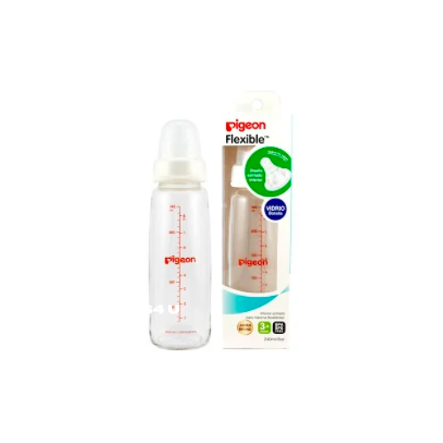 MAMADERA DE VIDRIO BOCA STANDAR 240 ML - PIGEON