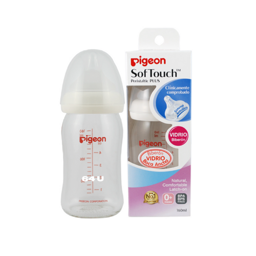 MAMADERA DE VIDRIO BOCA ANCHA 160 ML - PIGEON