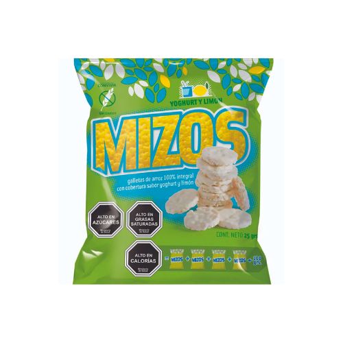 GALLETAS DE ARROZ YOGUR LIMÓN 25 GR - MIZOS