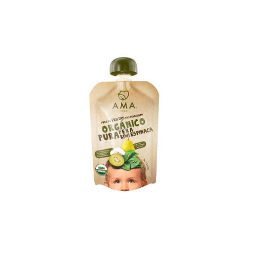 PURE PERA KIWI Y ESPINACA ORGÁNICO 90 GR - AMA