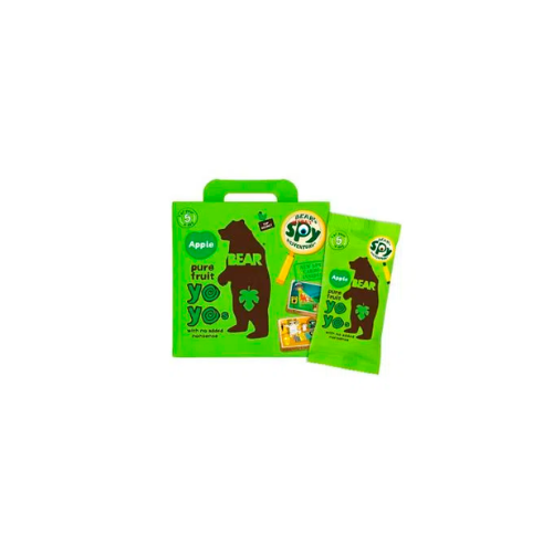 CAJA DE 5 SOBRES ROLLO DE FRUTA MANZANA BEAR 100 GR