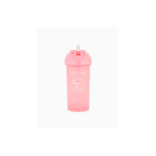 VASO CON BOMBILLAS ROSADO 360 ML - TWISTSHAKE