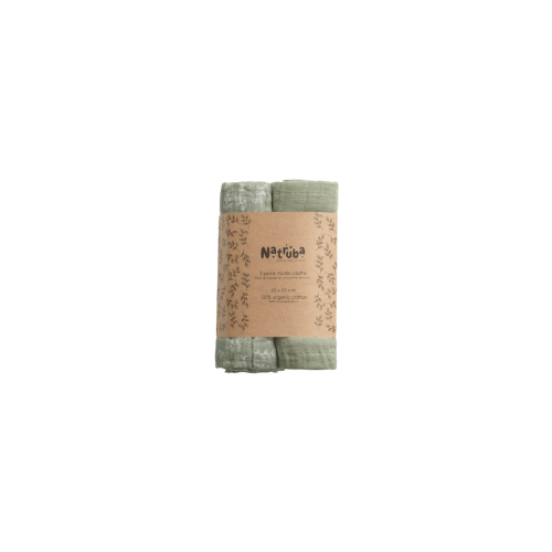 PACK DE 2 MUSELINA VERDE NATRUBA