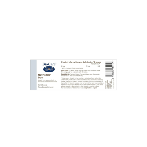 HIERRO BIOCARE NUTRISORB 15 ML