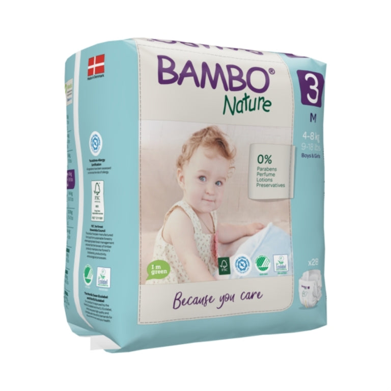 PAÑAL BAMBO NATURE - ECO FRIENDLY  3 (28 u.)