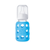 MAMADERA VIDRIO FUNDA SILICONA CIELO 120 ml. - LIFEFACTORY