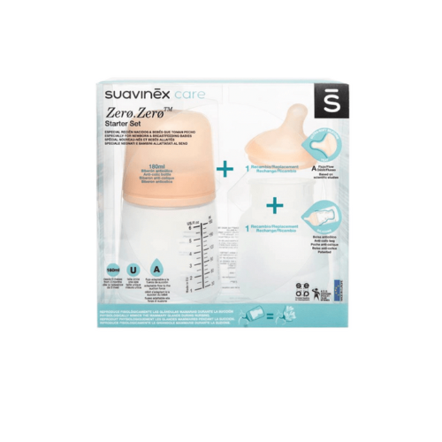 PACK  MAMADERA ZERO.ZERO 180ML FLUJO ADAPTABLE - SUAVINEX