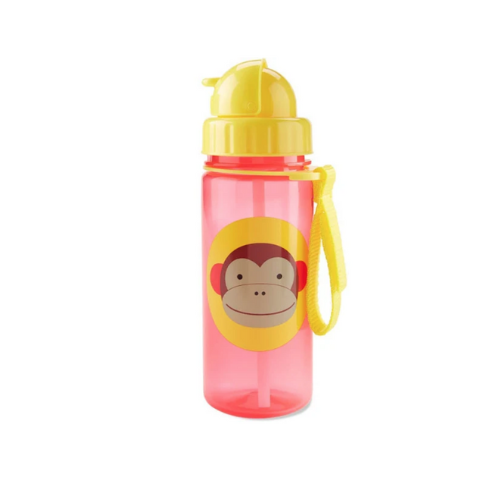 BOTELLA ZOO STRAW  MONKEY ROJO  384,5 ML  -  SKIP HOP