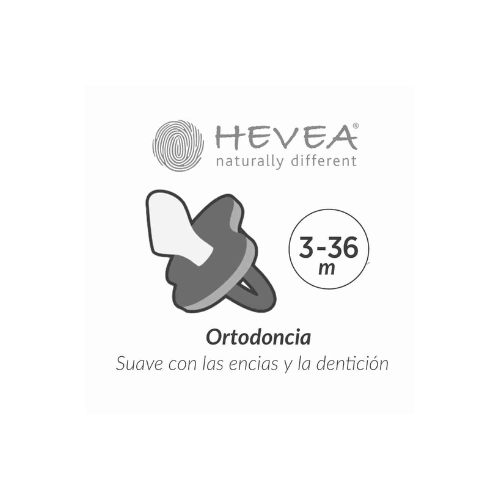 CHUPETE DE CAUCHO ORTODONCICO GRIS 3-36  HEVEA