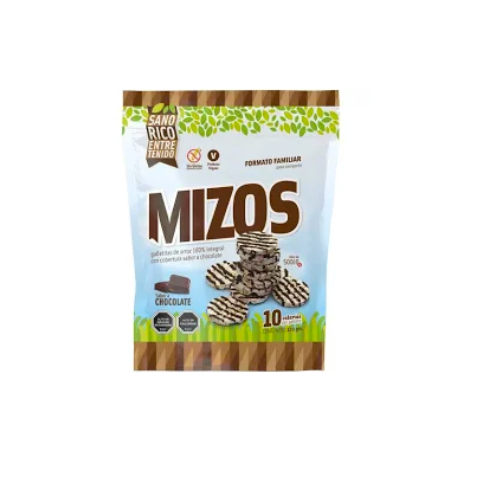 GALLETAS DE ARROZ CHOCOLATE  16 GR - MIZOS