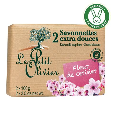 JABÓN EXTRA SUAVE DE FLOR DE CEREZO 2 DE 100grs - LE PETIT OLIVIER