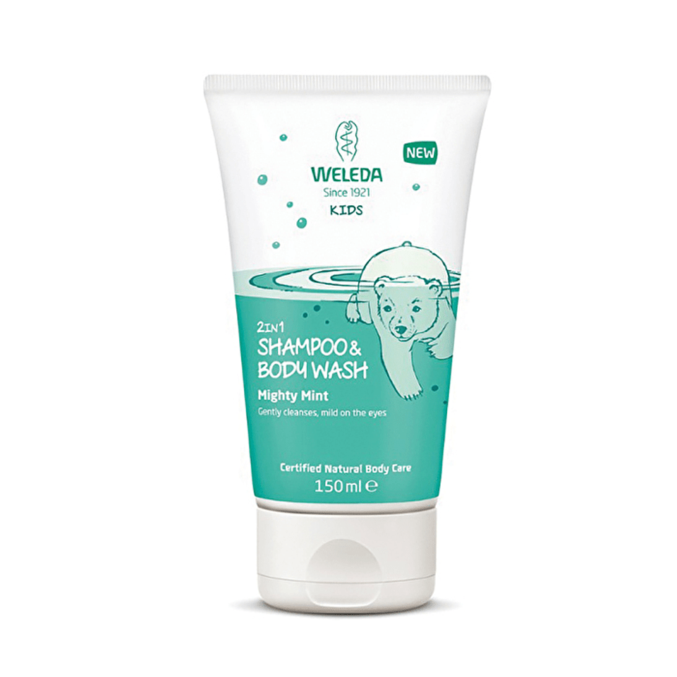 SHAMPOO Y GEL DE DUCHA NIÑOS MENTA - WELEDA