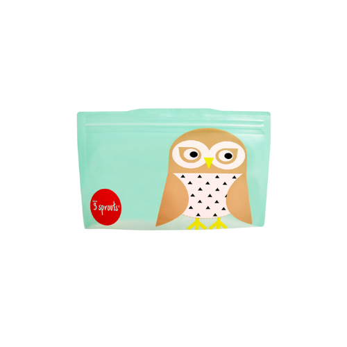 BOLSAS REUTILIZABLES PARA SNACK BÚHO  2 U - 3 SPROUTS