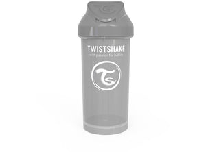 VASO CON BOMBILLAS GRIS  360ML -  TWISTSHAKE