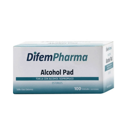 ALCOHOL PAD TOALLITAS HÚMEDAS 100 U - DIFEM