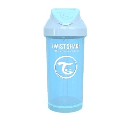 VASO TWISTSHAKE CON BOMBILLAS CELESTE CUP 360ML