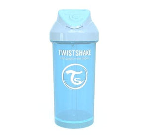 VASO CON BOMBILLA CELESTE 360 ML - TWISTSHAKE