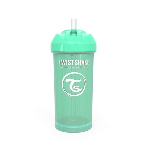 VASO CON BOMBILLAS VERDE CUP 360ML - TWISTSHAKE